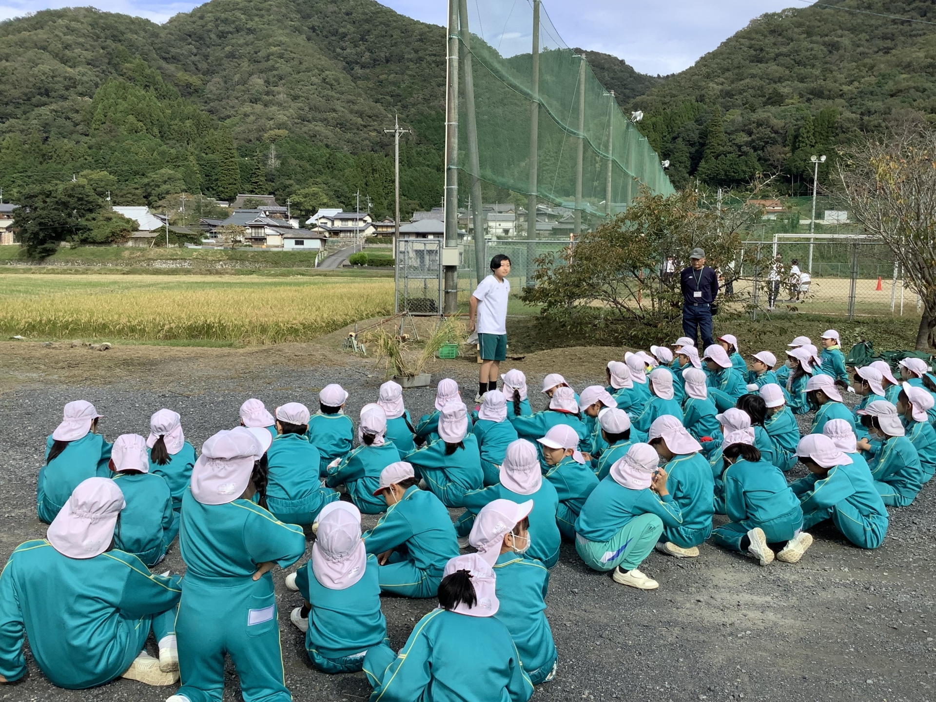 稲刈り前あいさつ