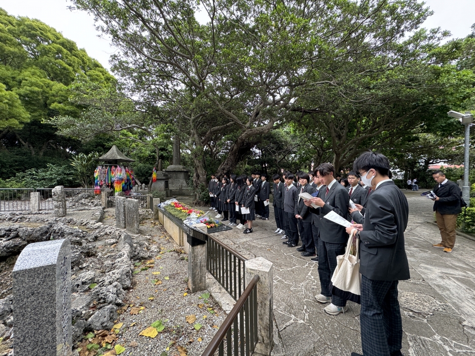 中3 沖縄研修　出発式〜ひめゆりの塔