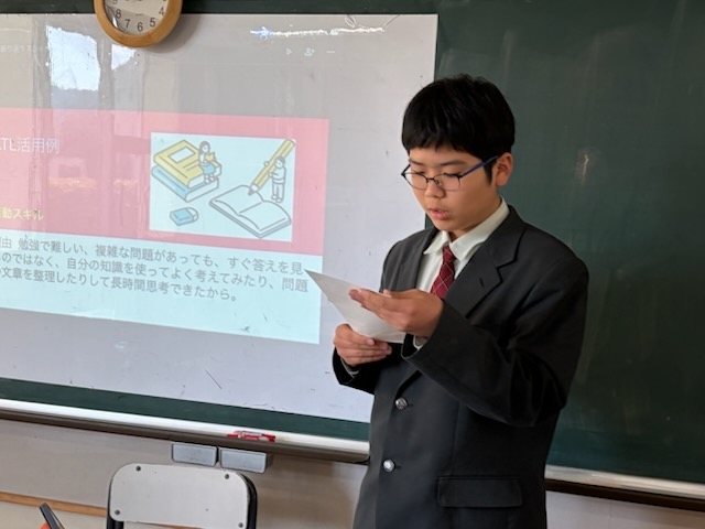 MYP2 1年間の振り返り発表